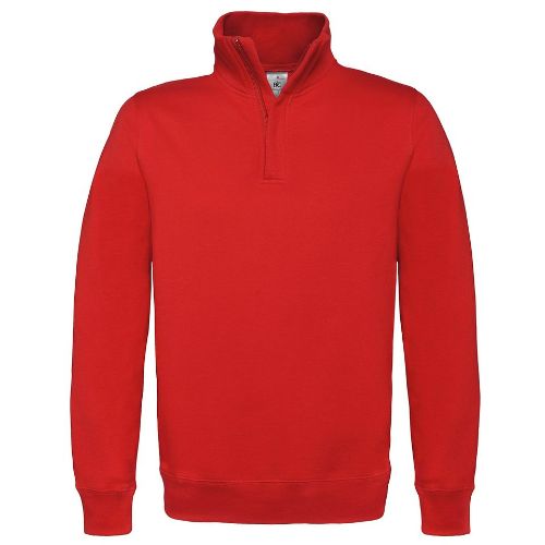 B & C Collection B&C Id.004 ¼ Zip Sweatshirt Red